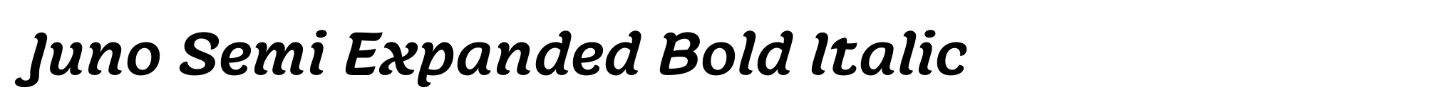 Juno Semi Expanded Bold Italic image